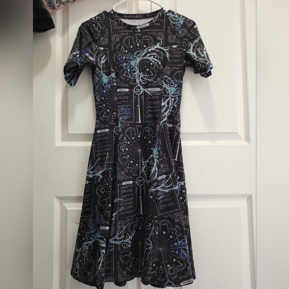 Black and Blue Patterned Dress